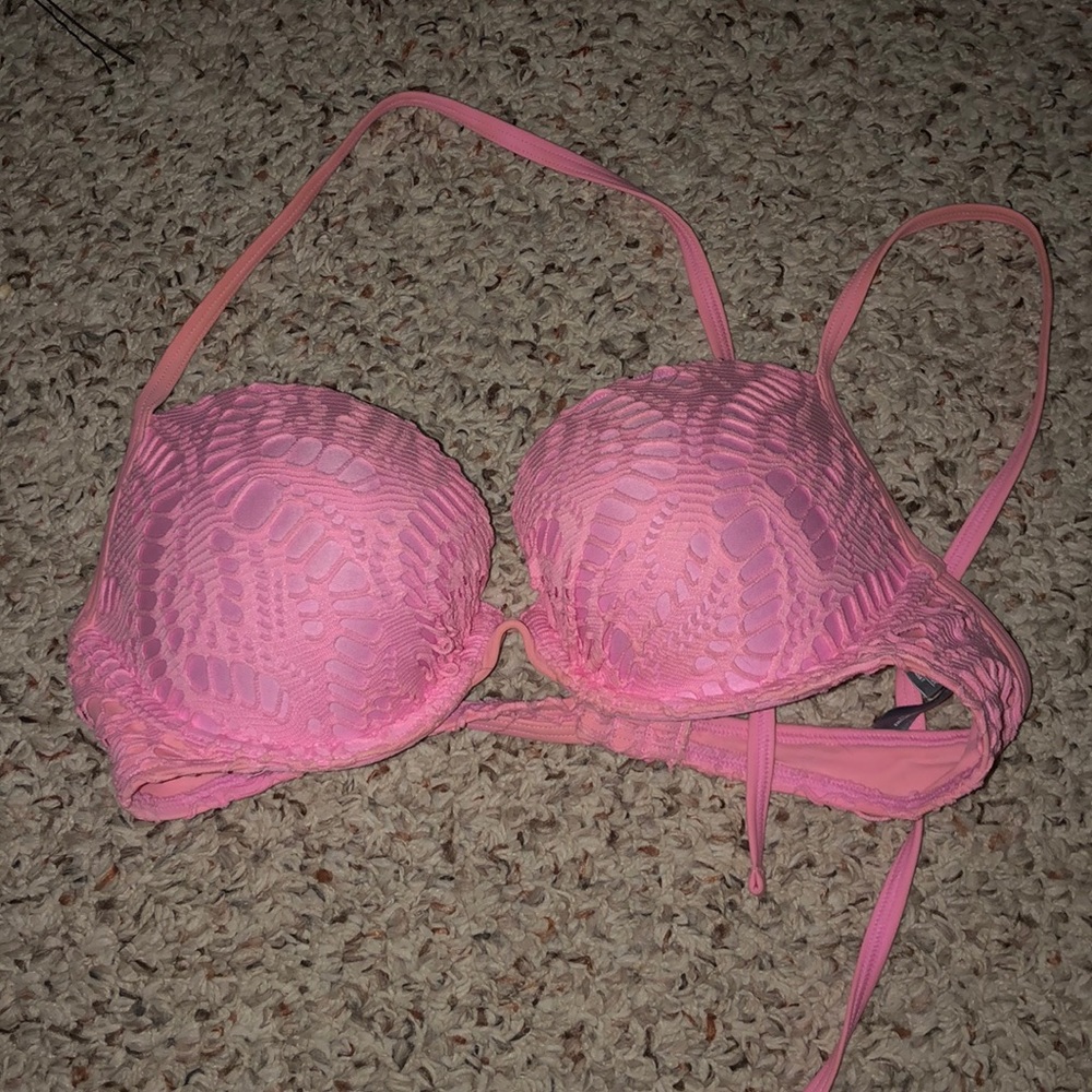 Aerie pink push-up bikini top